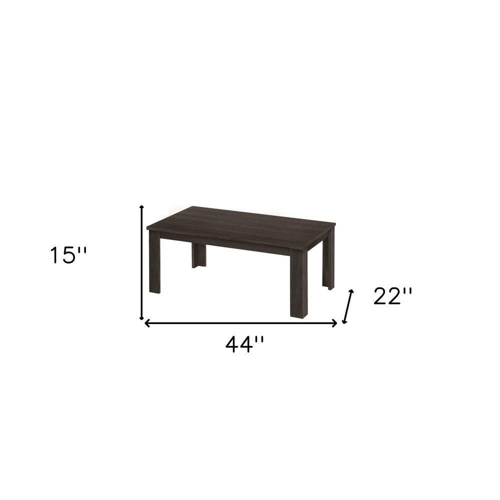 Set of Three 44" Oak Coffee Table on a white background