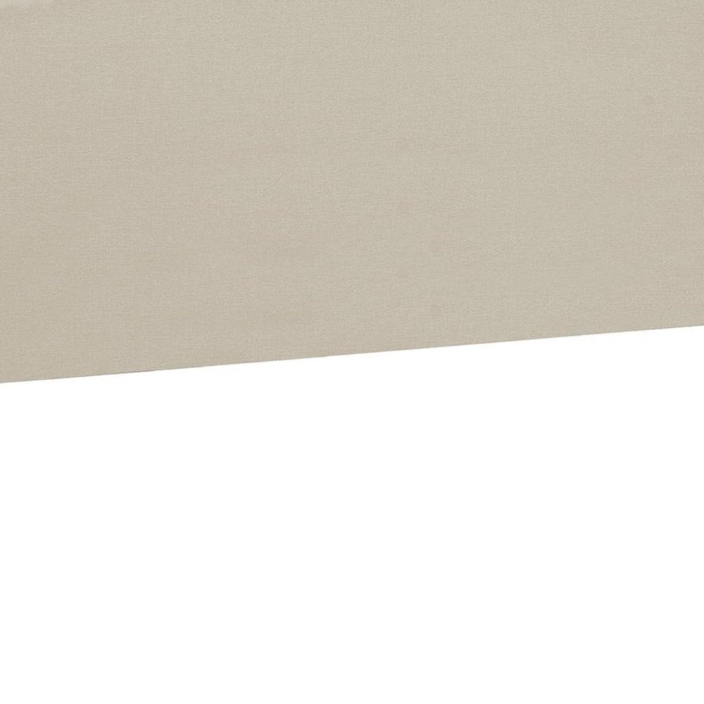 Gray Linen Blend Upholstered Arched Full Headboard With Nail Head Trim