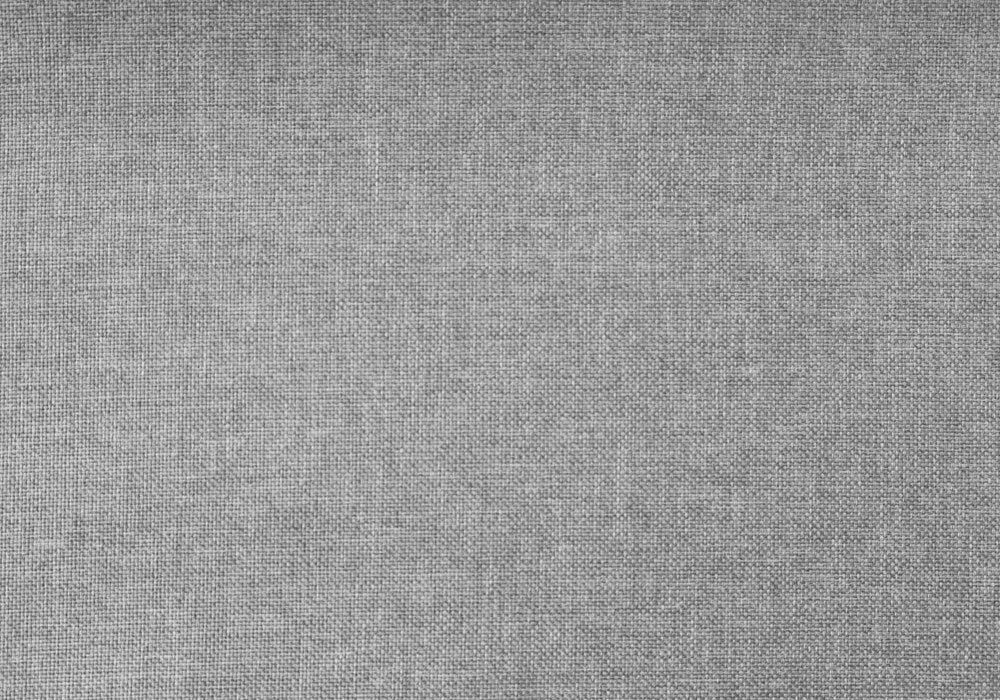 Gray Linen Blend Upholstered Arched Full Headboard With Nail Head Trim close-up detail