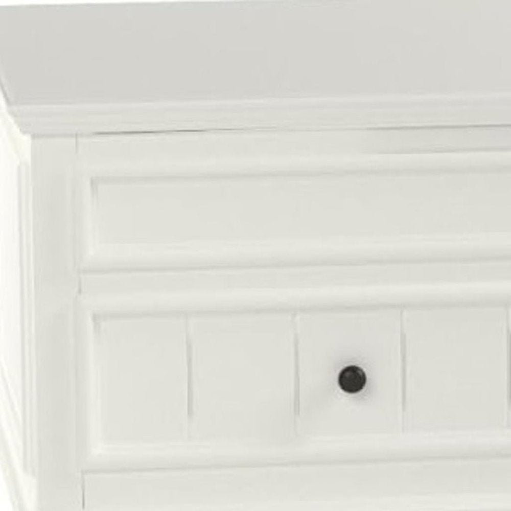 48" White Wood Lift Top Solid Coffee Table With Two Drawers. Coffee table isolated on a plain white background, in a white wood finish.