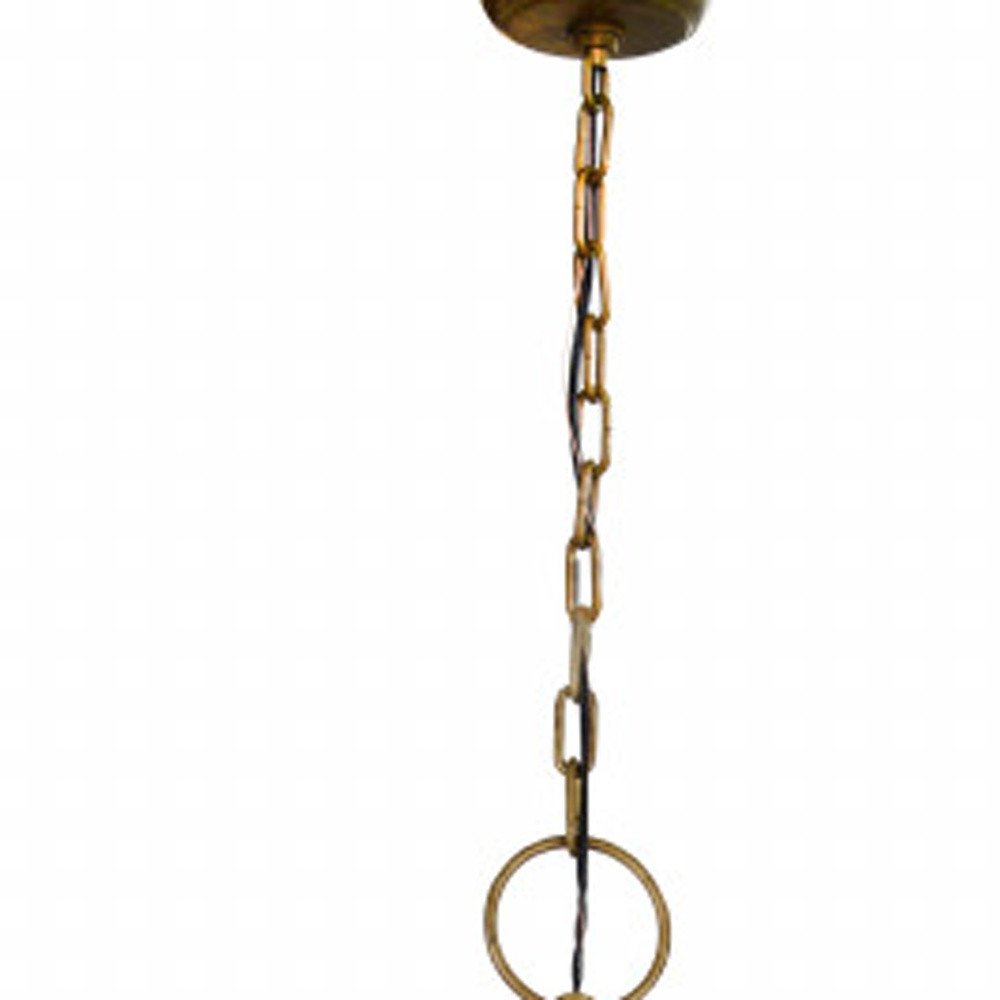 Gold Candle Style Twelve Light Metal Chandelier With Gold Shades