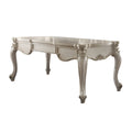 72" White Wood Executive Desk With Three Drawers on a white background