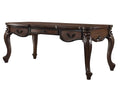 72" Dark Brown Wood Executive Desk With Three Drawers on a white background