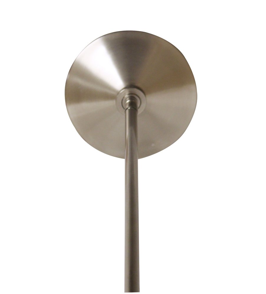 Nickel Bulb Two Light Metal Chandelier