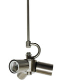 Nickel Bulb Three Light Metal Chandelier