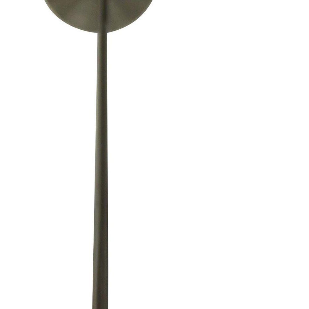 Nickel Bulb Three Light Metal Chandelier