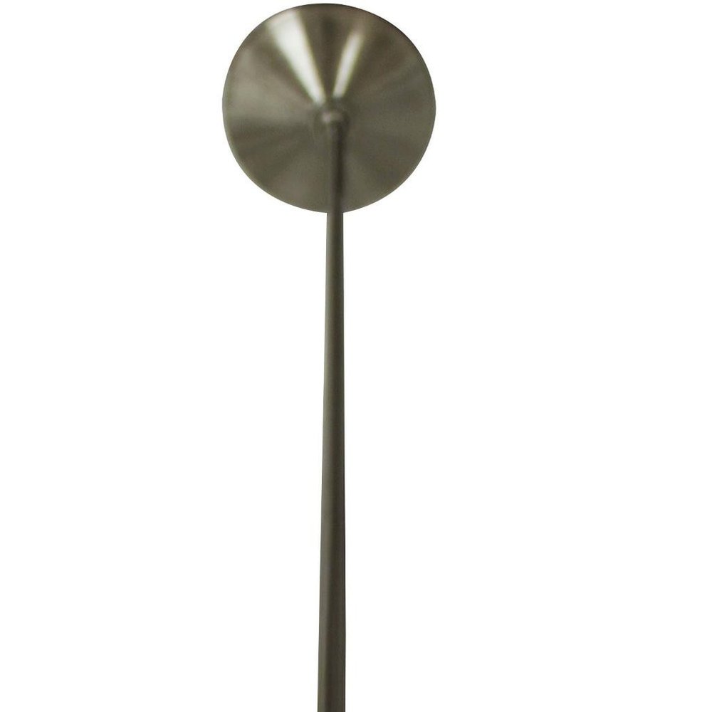 Nickel Bulb Three Light Metal Chandelier
