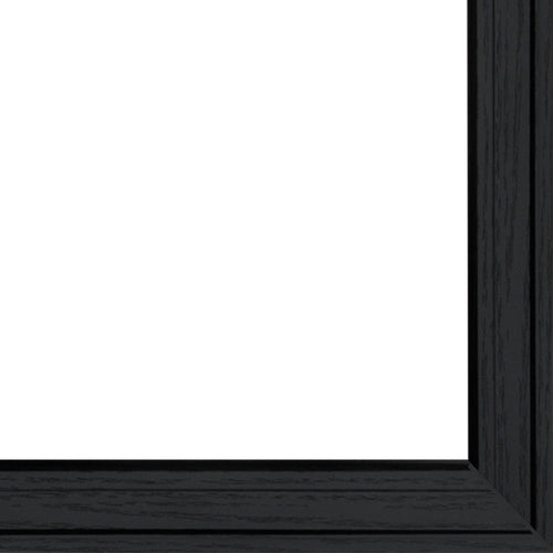 27" Black Wood Wall Mounted Accent Shelf