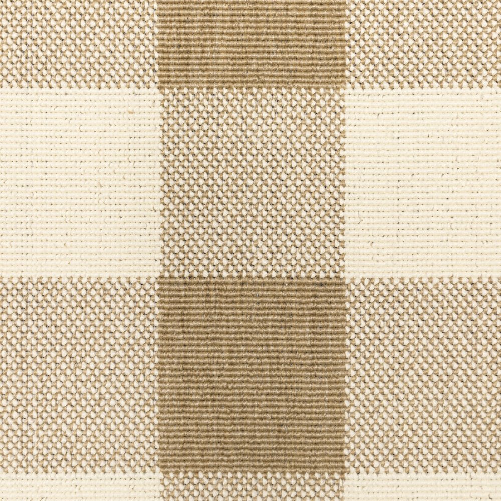 9' X 13' Gray and Ivory Geometric Stain Resistant Indoor Outdoor Area Rug - SKU 507020