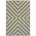 9' X 13' Blue and Gray Geometric Stain Resistant Indoor Outdoor Area Rug on a white background