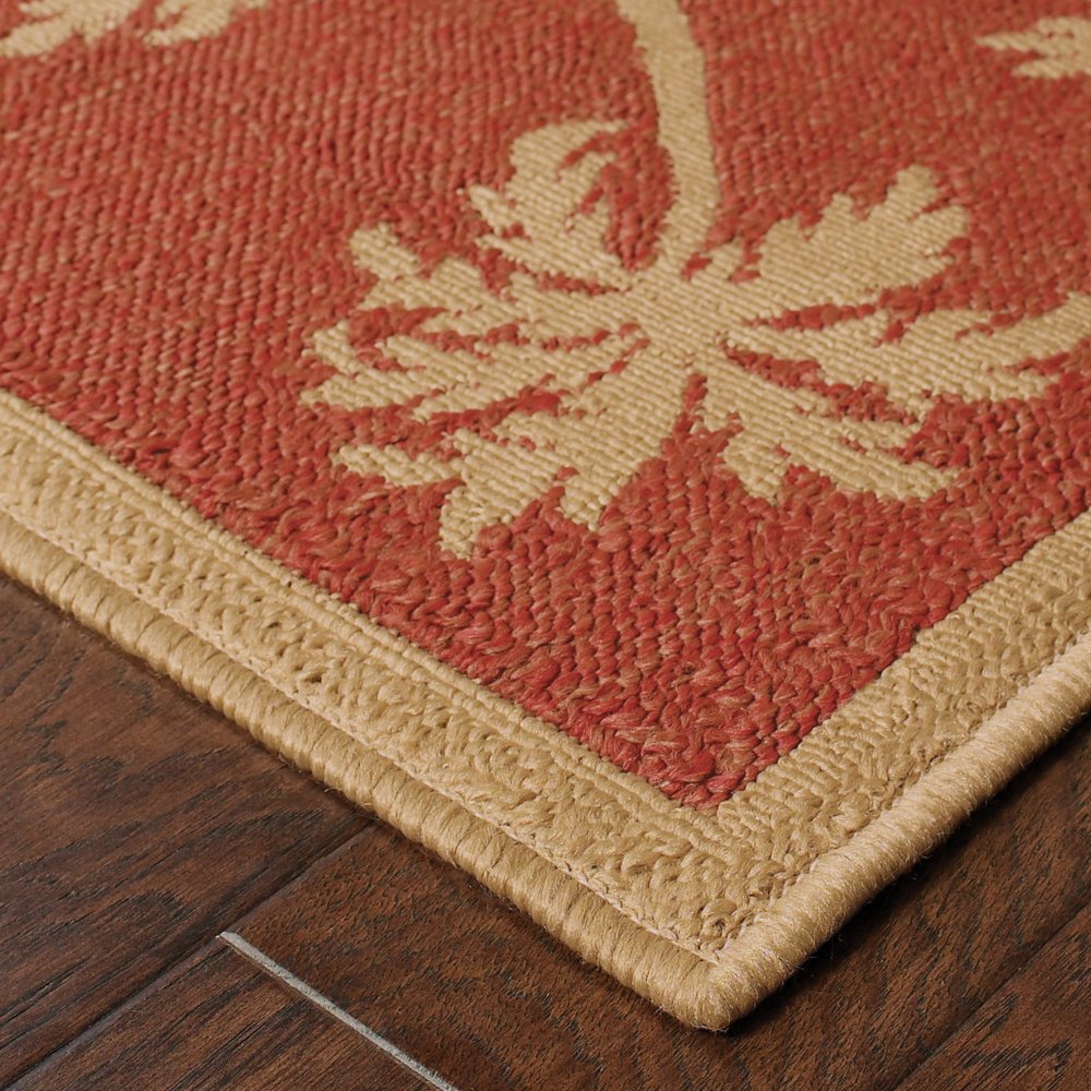 9' X 13' Beige Stain Resistant Indoor Outdoor Area Rug - SKU 507624