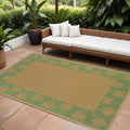 9' X 13' Beige Stain Resistant Indoor Outdoor Area Rug