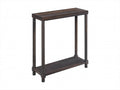 Set of Two 24" Espresso Solid Wood End Tables With Shelf on a white background