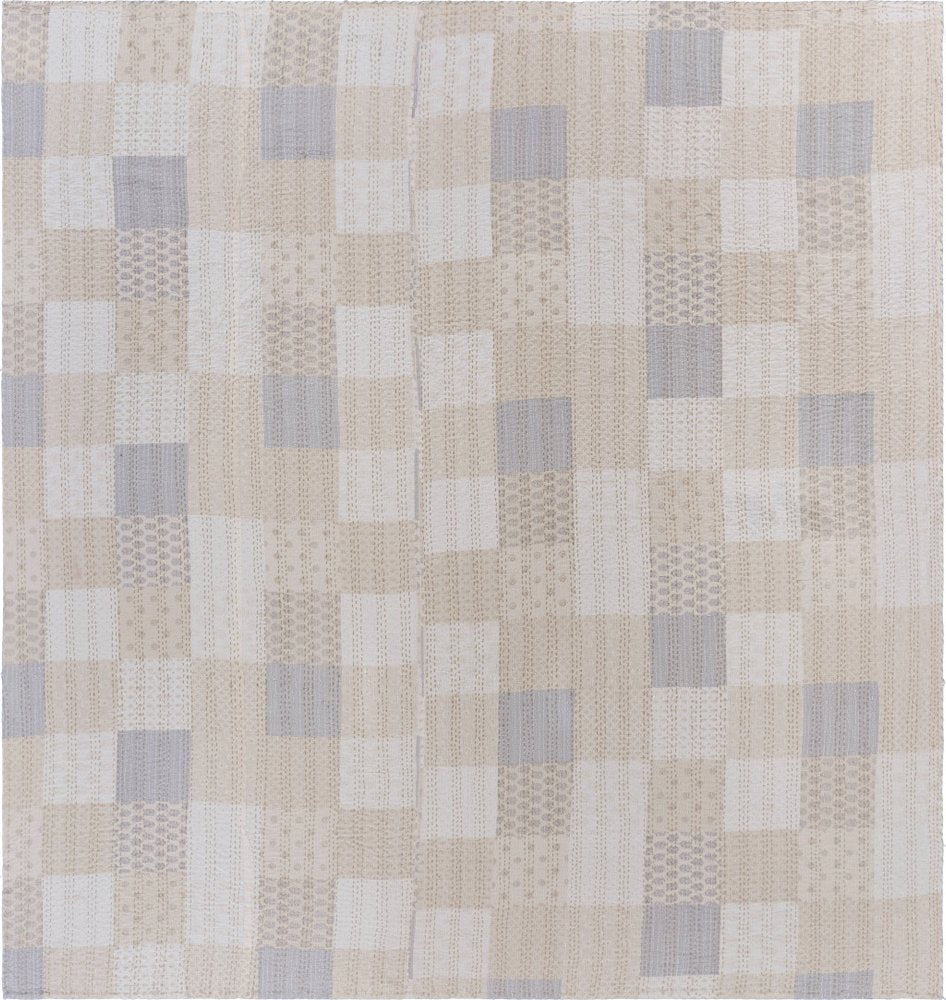Pink Knitted Cotton Geometric Throw on a white background