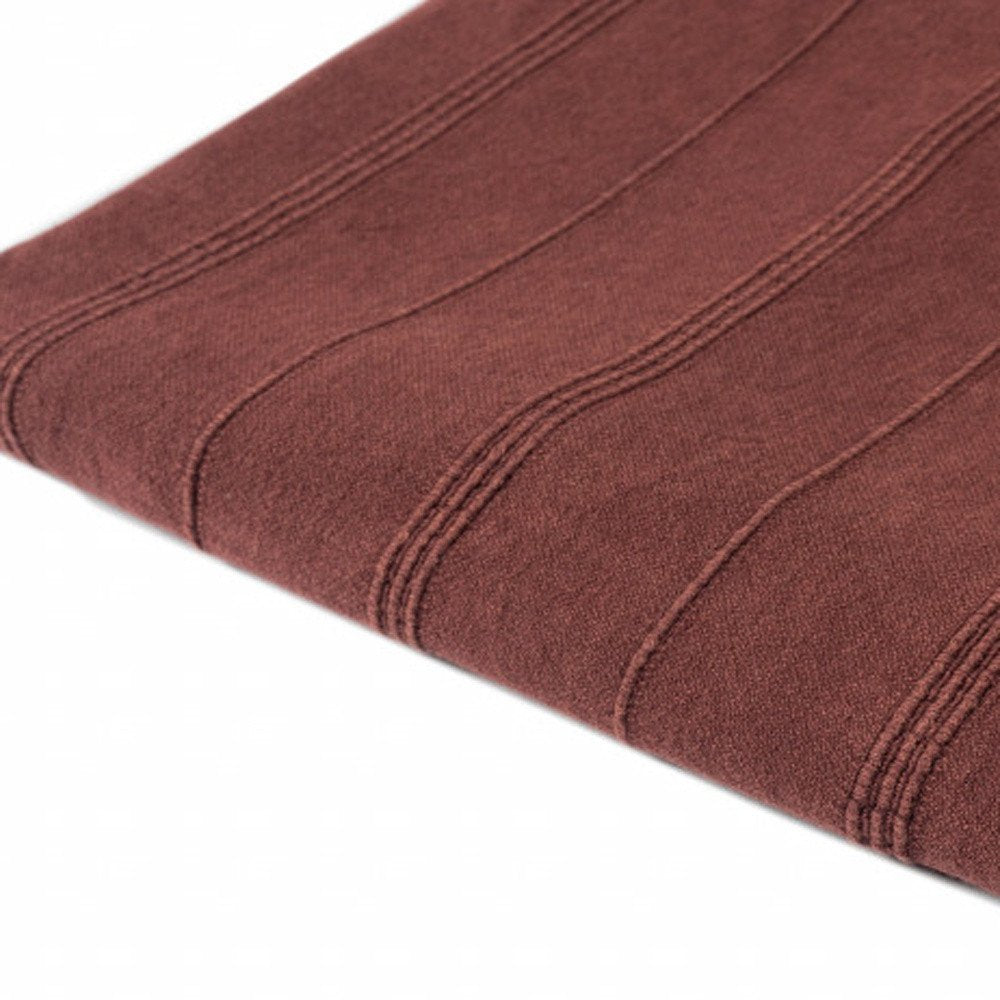 Red Woven Cotton Striped Throw Blanket on a white background