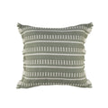 24" X 24" Tan Zippered Coastal Indoor Outdoor Throw Pillow. Outdoor pillow isolated on a plain white background, in a gray fabric finish.