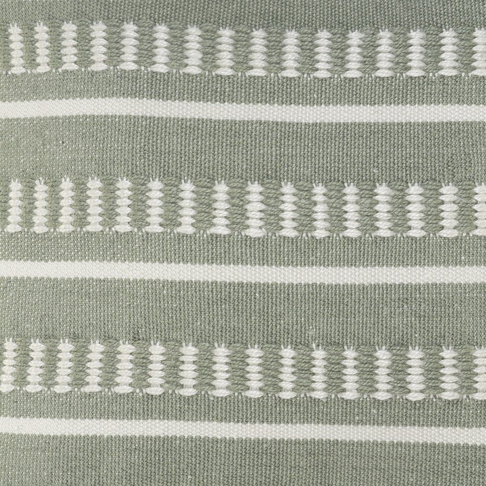 24" X 24" Tan Zippered Coastal Indoor Outdoor Throw Pillow close-up highlighting the gray fabric surface.