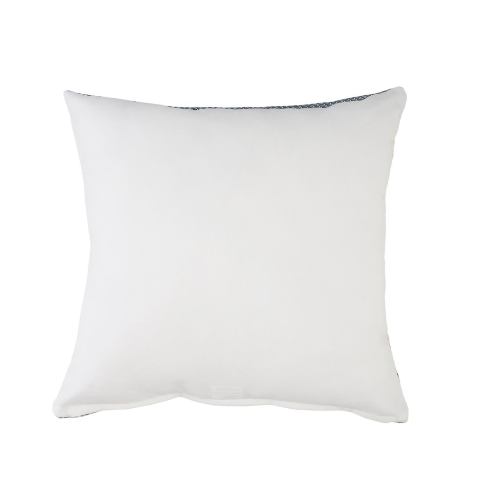 24" X 24" White Zippered Striped Indoor Outdoor Throw Pillow. Outdoor pillow isolated on a plain white background, in a white fabric finish.