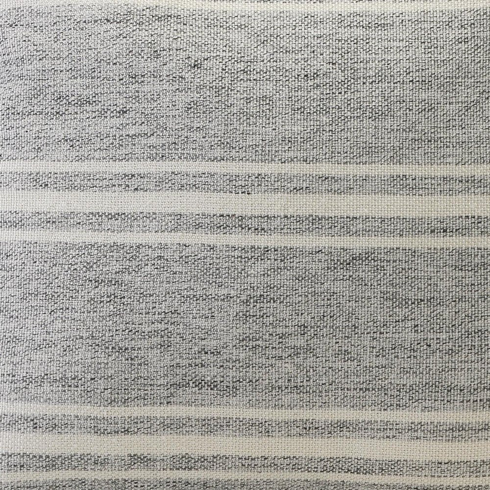 Detail view of 24" X 24" Gray Zippered Geometric Indoor Outdoor Throw Pillow, filling the frame with the gray fabric texture.