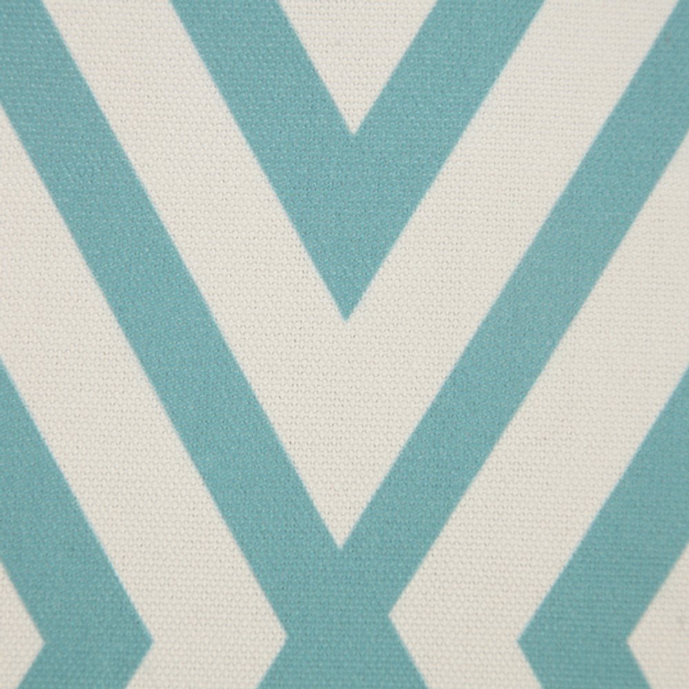 Close-up of 20" Aqua and White Geometric Indoor Outdoor Throw Pillow showing the white texture.