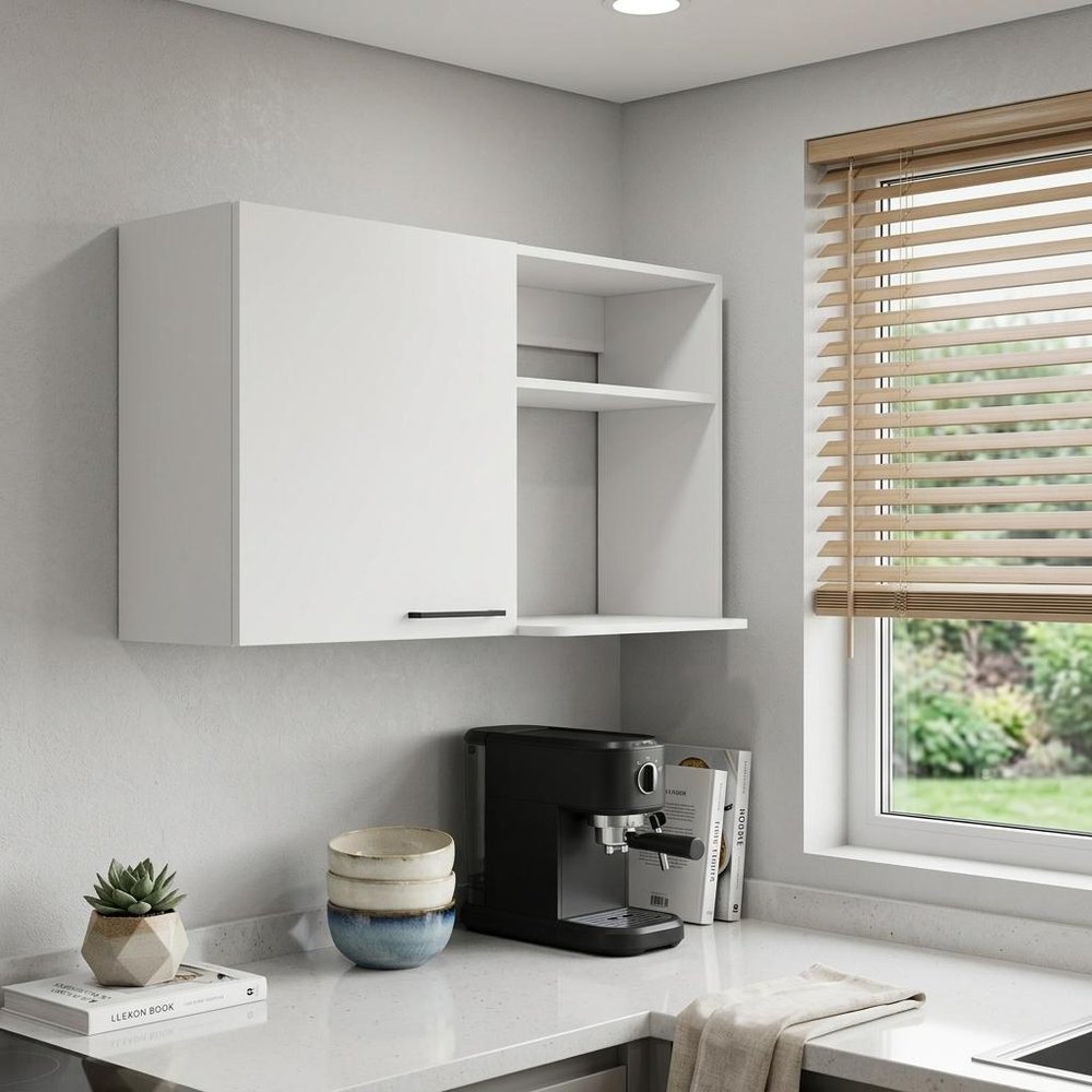 39" White Accent Cabinet With Two Shelves
