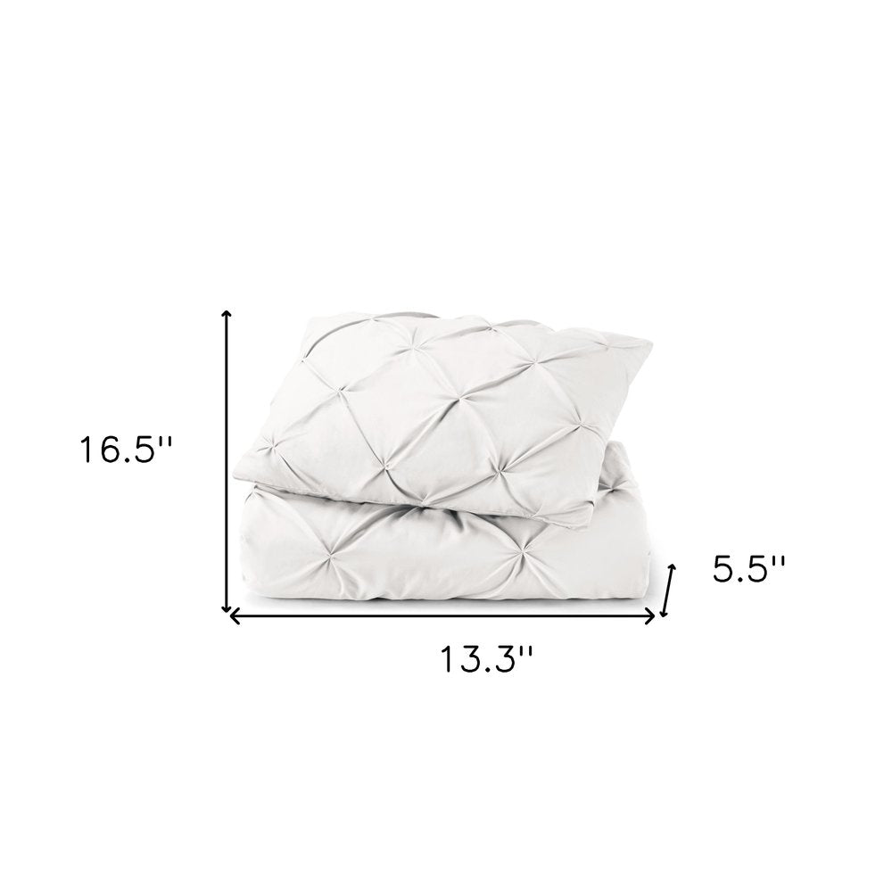 White Twin Microfiber Washable Microfiber Down Alternative Comforter - 16.50" H x 13.30" W x 5.50" D