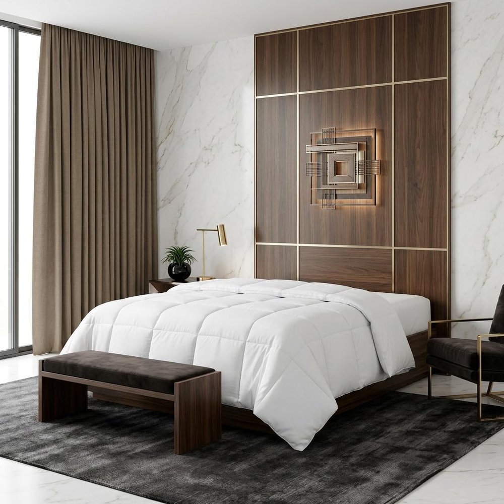 White King Microfiber Washable Microfiber Down Alternative Comforter - 16.00" H x 12.00" W x 7.00" D on a white background