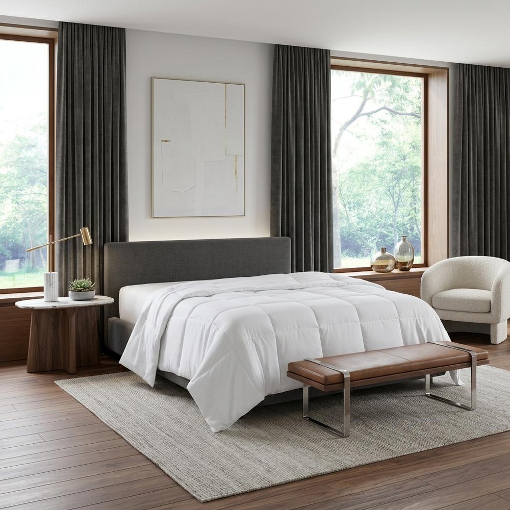 White Queen Microfiber Washable Microfiber Down Alternative Comforter - 16.00" H x 12.00" W x 6.00" D