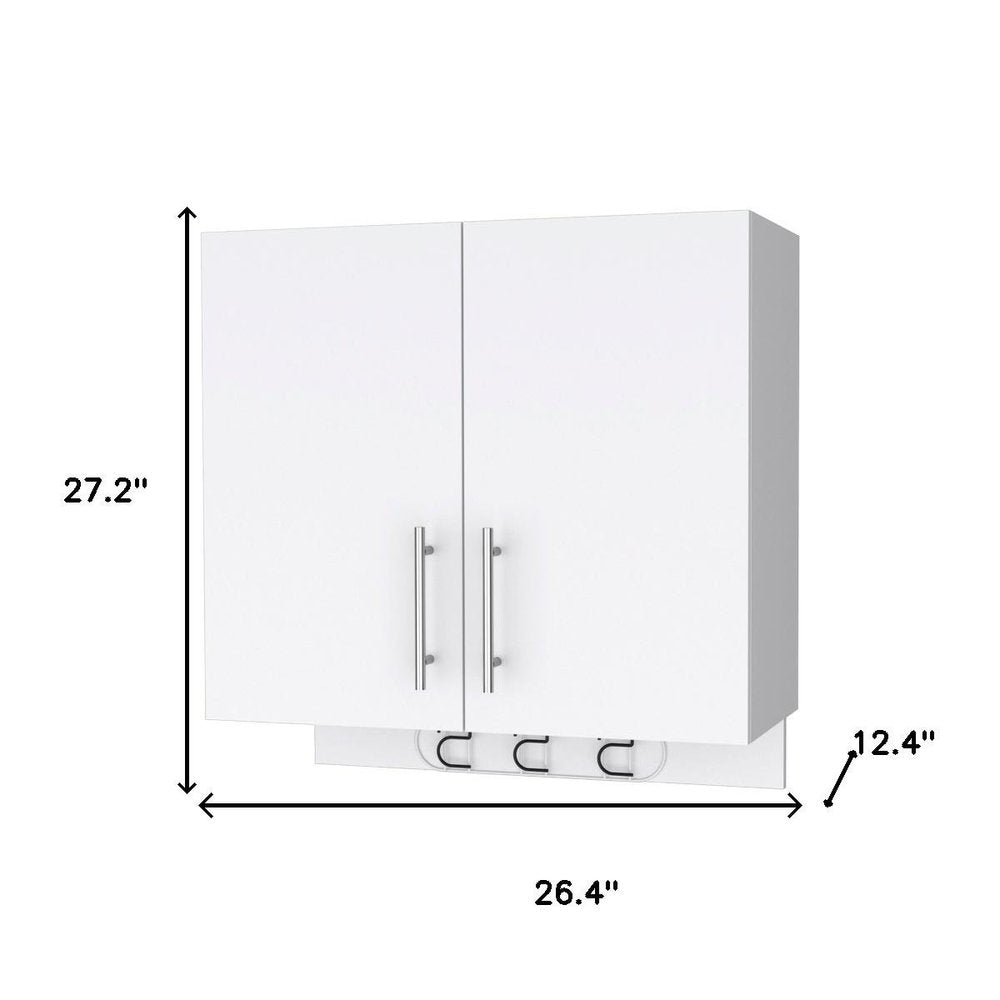 26" White Accent Cabinet With One Shelf