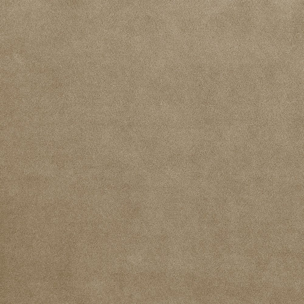 50" Beige And Gold Velvet Tufted Club Chair close-up highlighting the beige velvet surface.