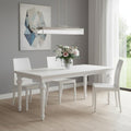 71" White Solid Wood Dining Table