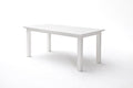 71" White Solid Wood Dining Table