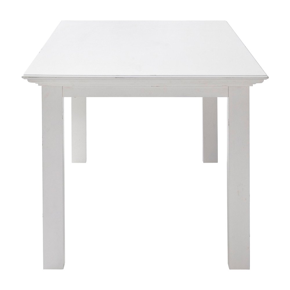 71" White Solid Wood Dining Table