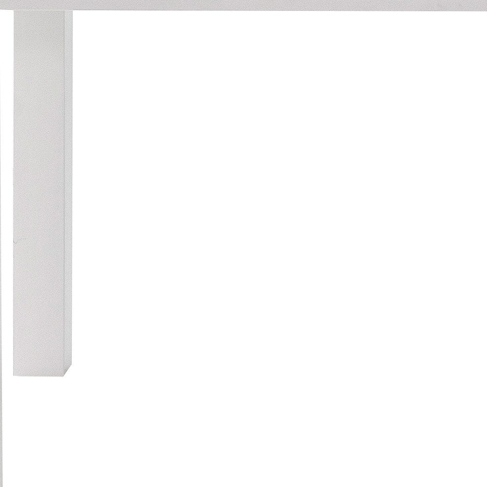 71" White Solid Wood Dining Table