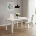 79" White Solid Wood Dining Table