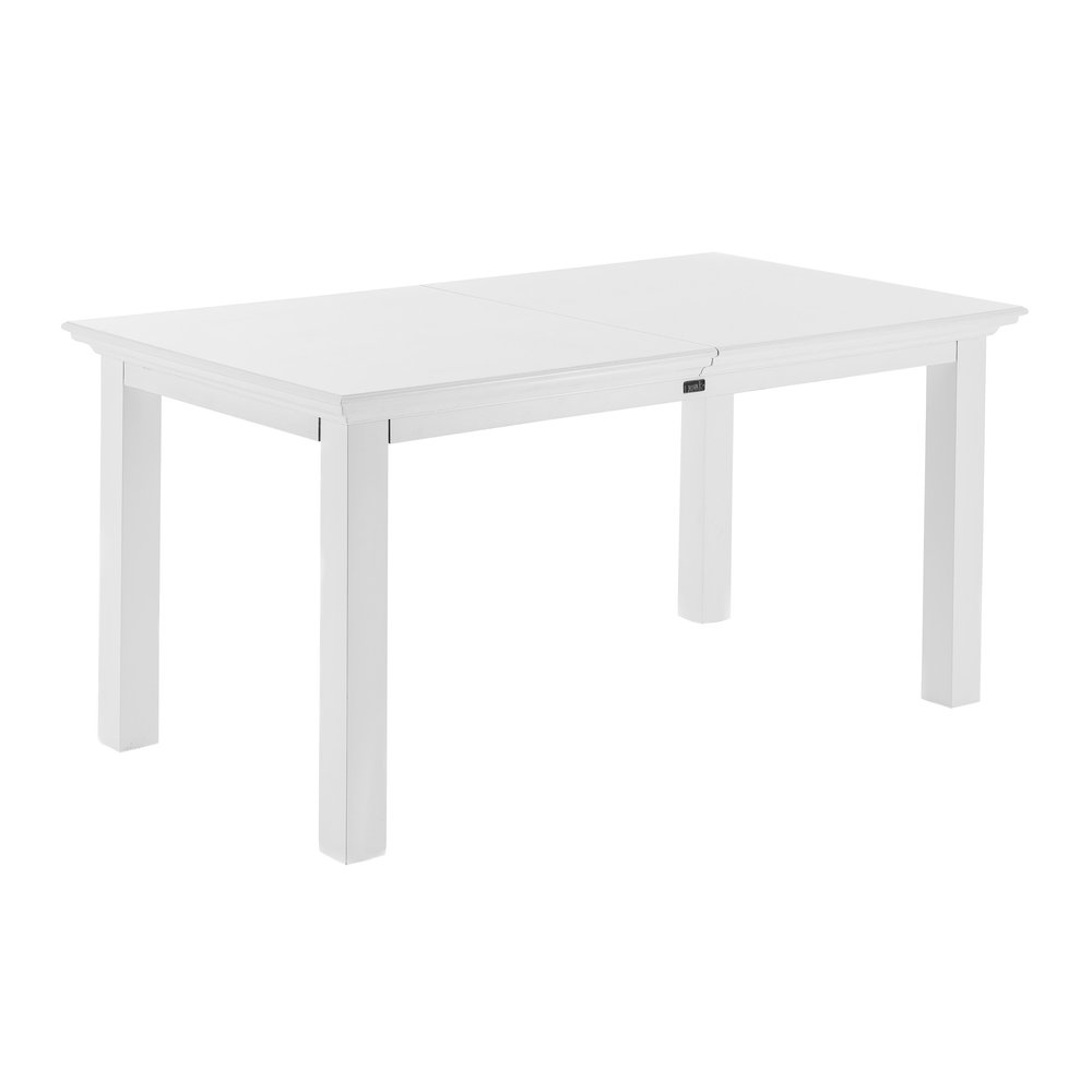 79" White Solid Wood Butterfly Leaf Extending Dining Table