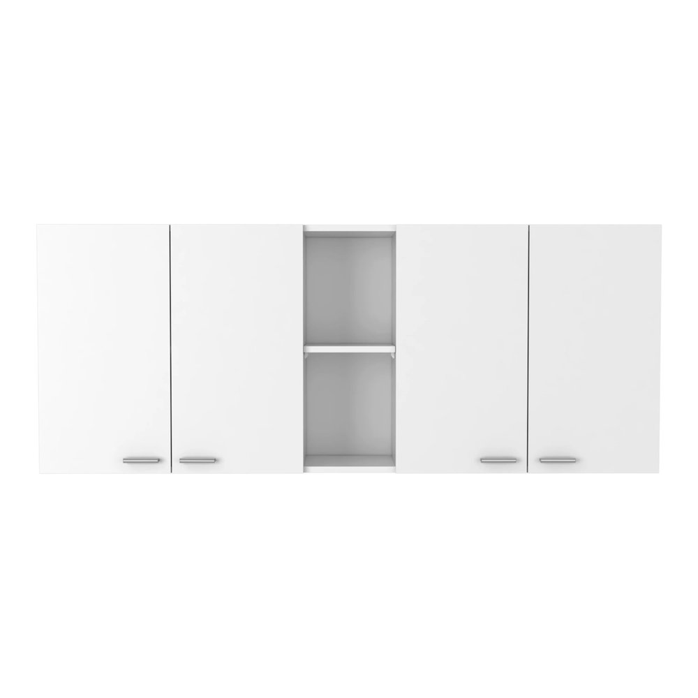 41" Dark Brown and White Wood Kitchen Island Set With Storage. Kitchen cart isolated on a plain white background, in a white wood finish.