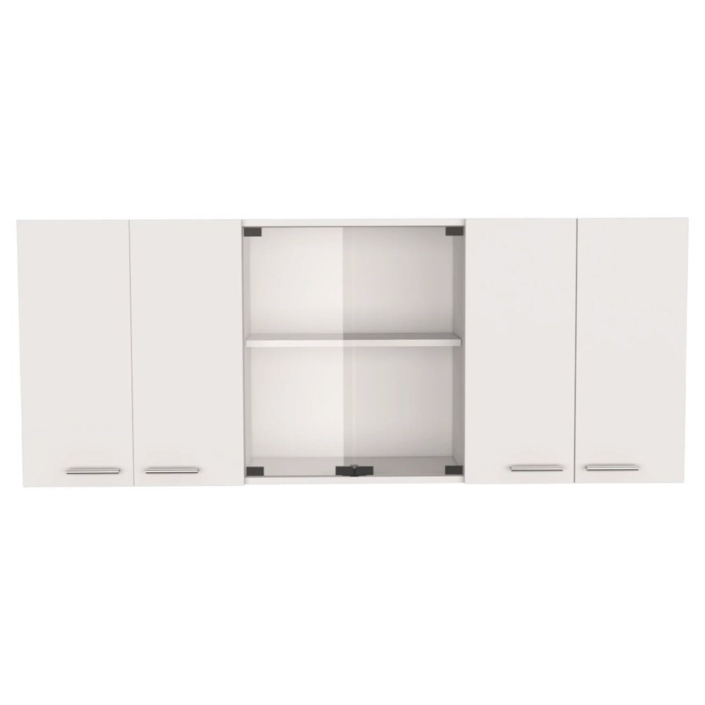 41" Gray and White Wood Kitchen Island Set With Storage. Kitchen cart isolated on a plain white background, finished in white wood.