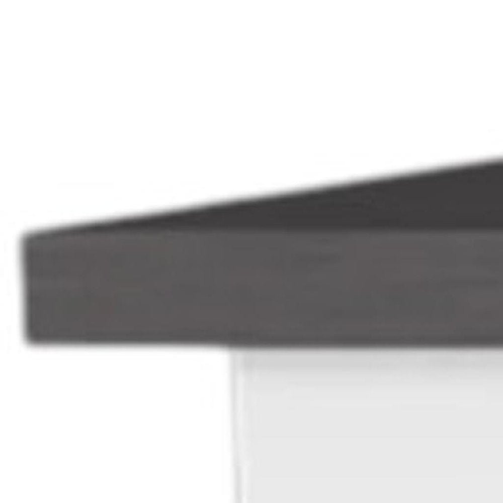 41" Dark Brown and White Wood Kitchen Island Set With Storage - SKU 519046. Kitchen cart isolated on a plain white background, in a white wood finish.