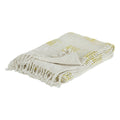 Yellow Woven Cotton Throw Blanket on a white background
