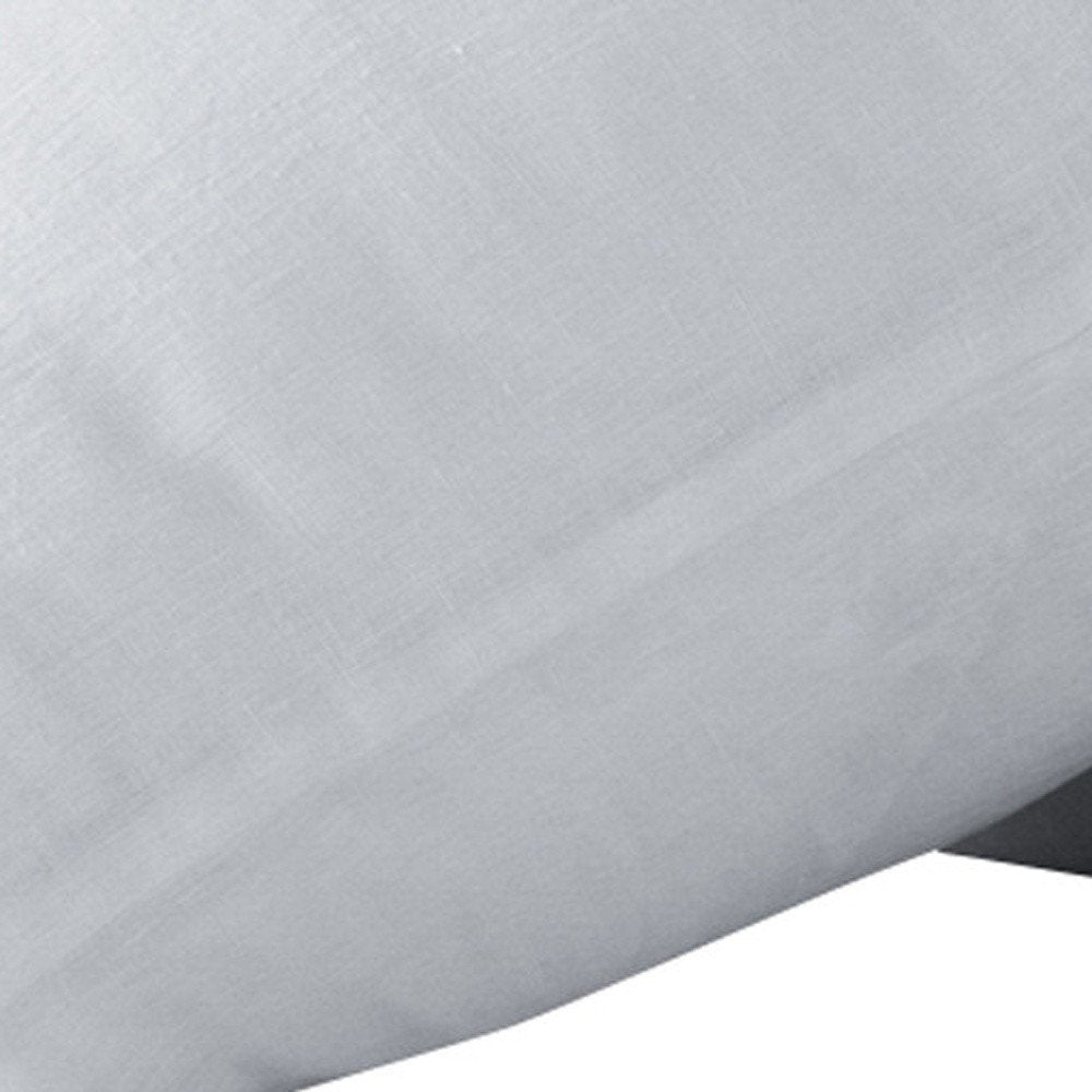 Set of Two White Linen Standard Pillowcases