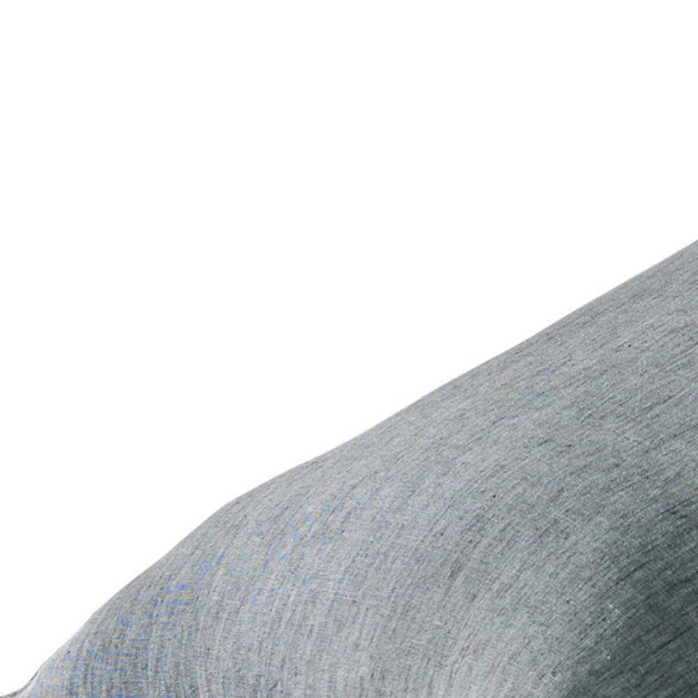 Set of Two Slate Gray Linen Standard Pillowcases