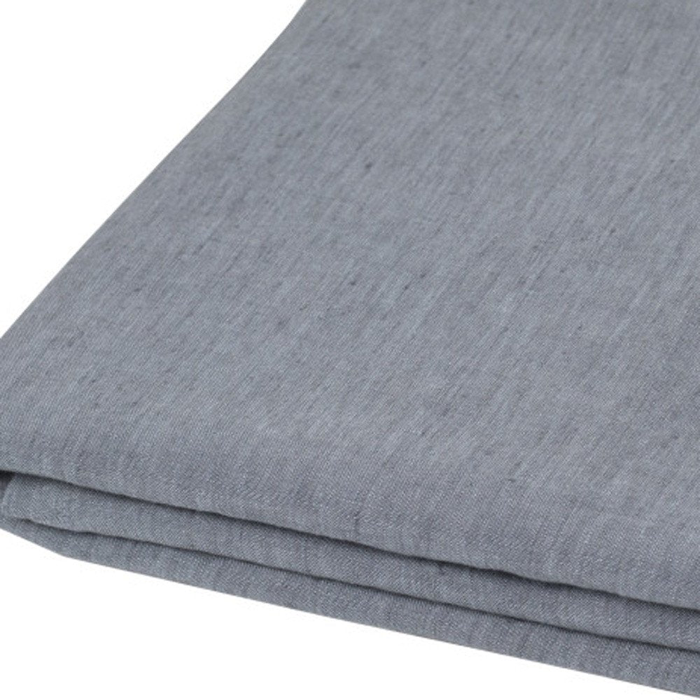 Slate Gray Linen Full Double Flat Sheet