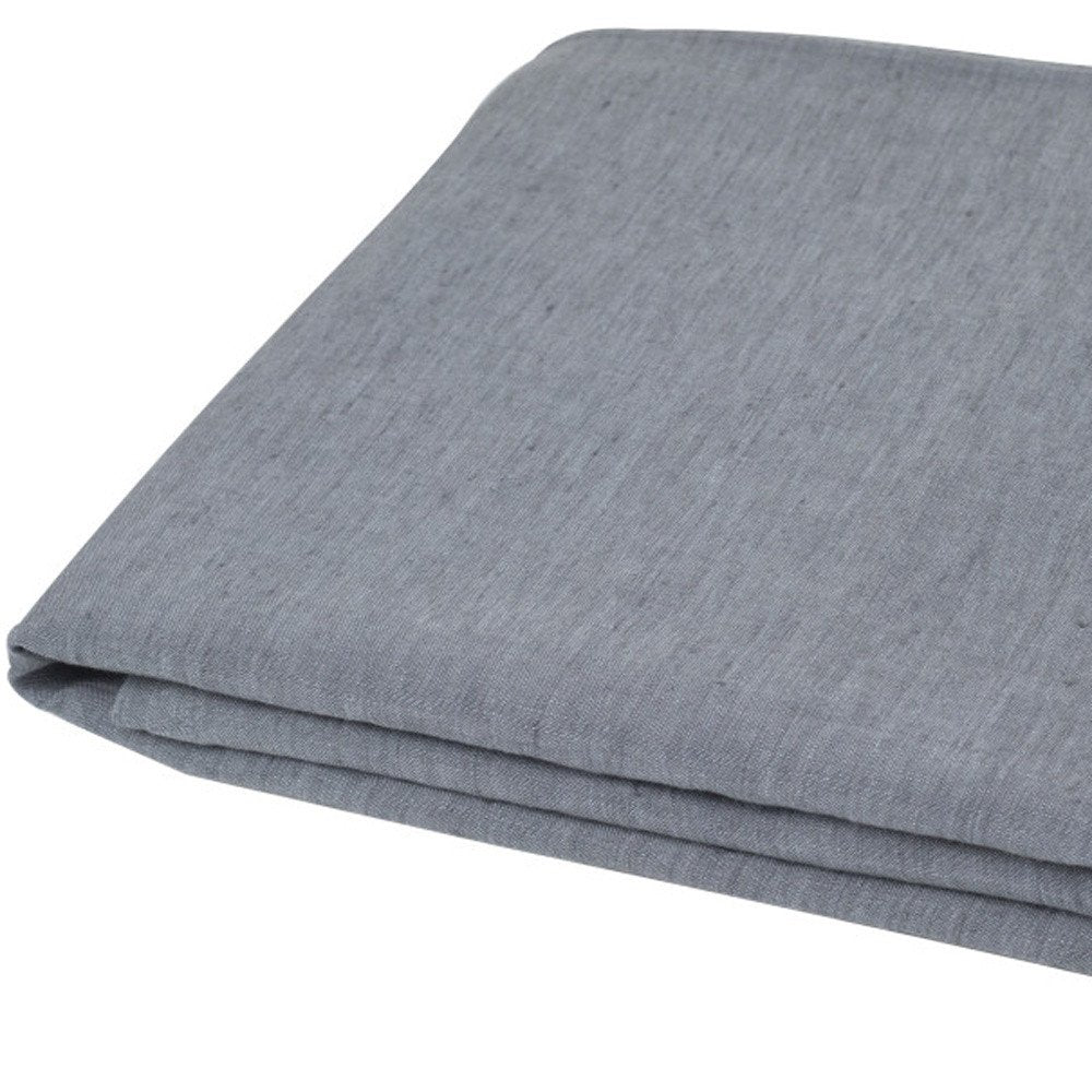 Slate Gray Linen King Flat Sheet