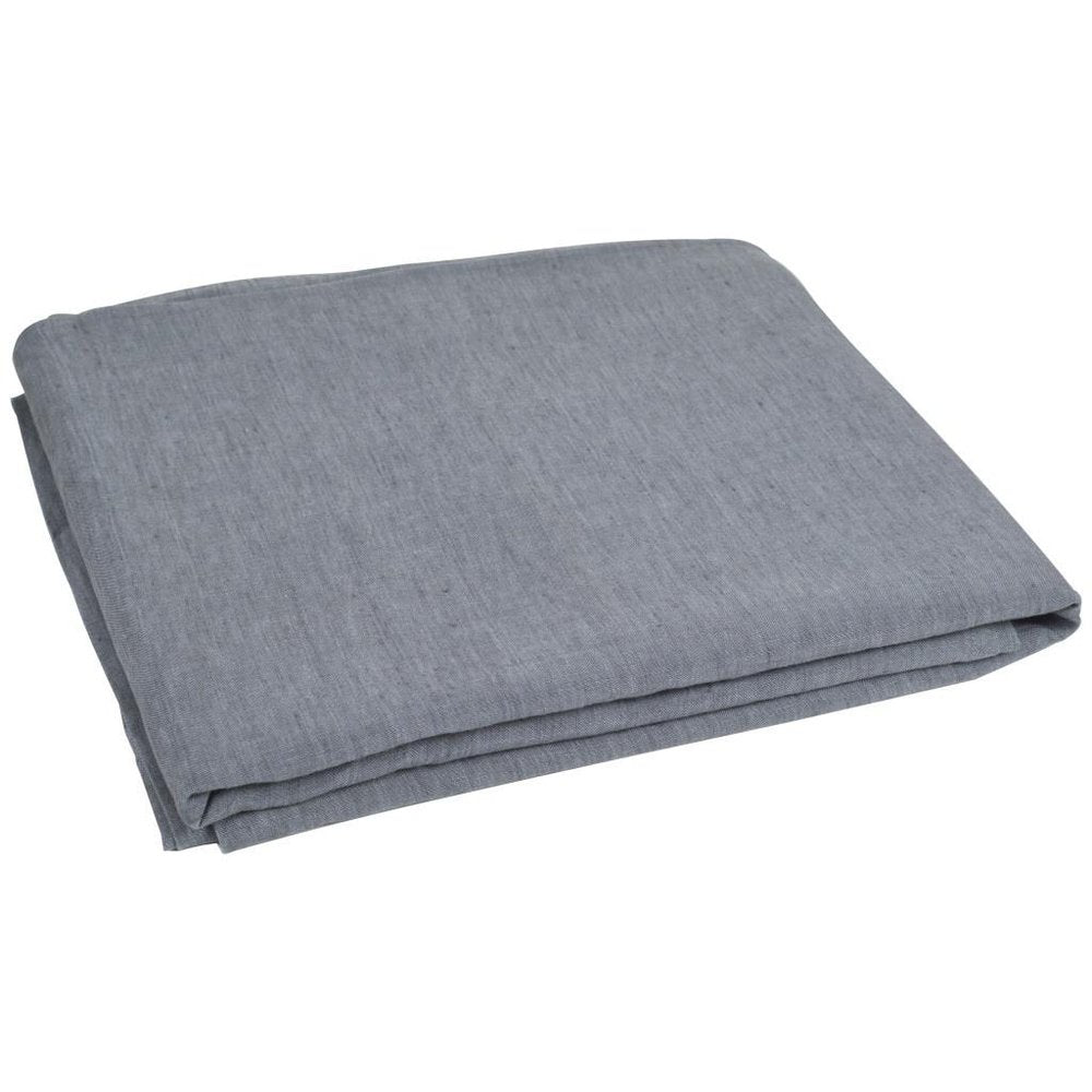 Slate Gray Linen King Flat Sheet on a white background