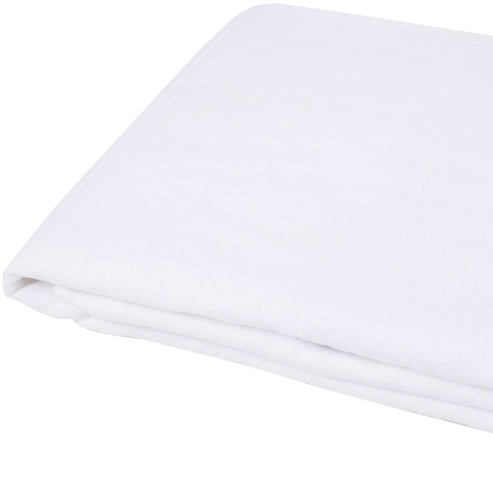 Slate Gray Linen Full Double Flat Sheet on a white background