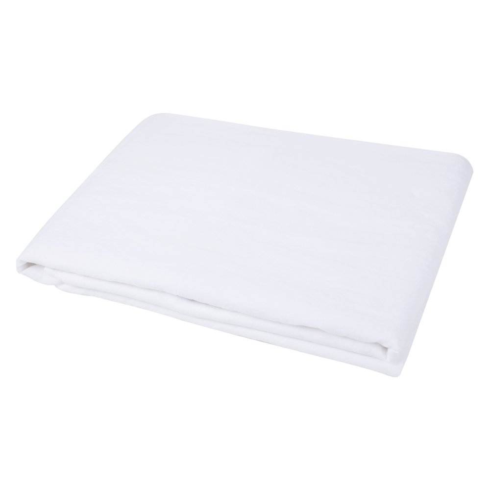 White Linen King Flat Sheet on a white background