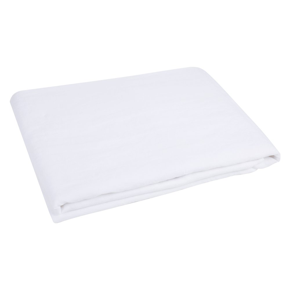 White Linen King Flat Sheet on a white background