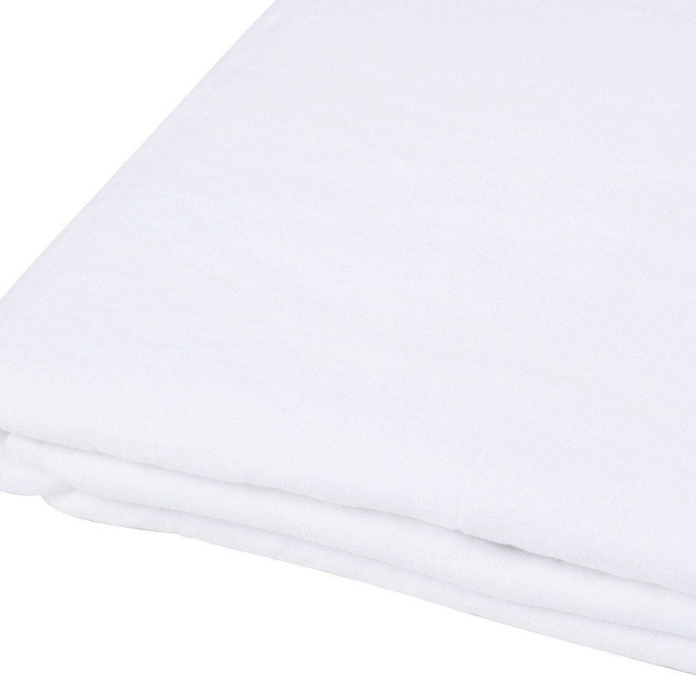White Linen King Flat Sheet on a white background