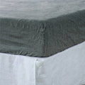 Slate Gray Linen California King Fitted Sheet